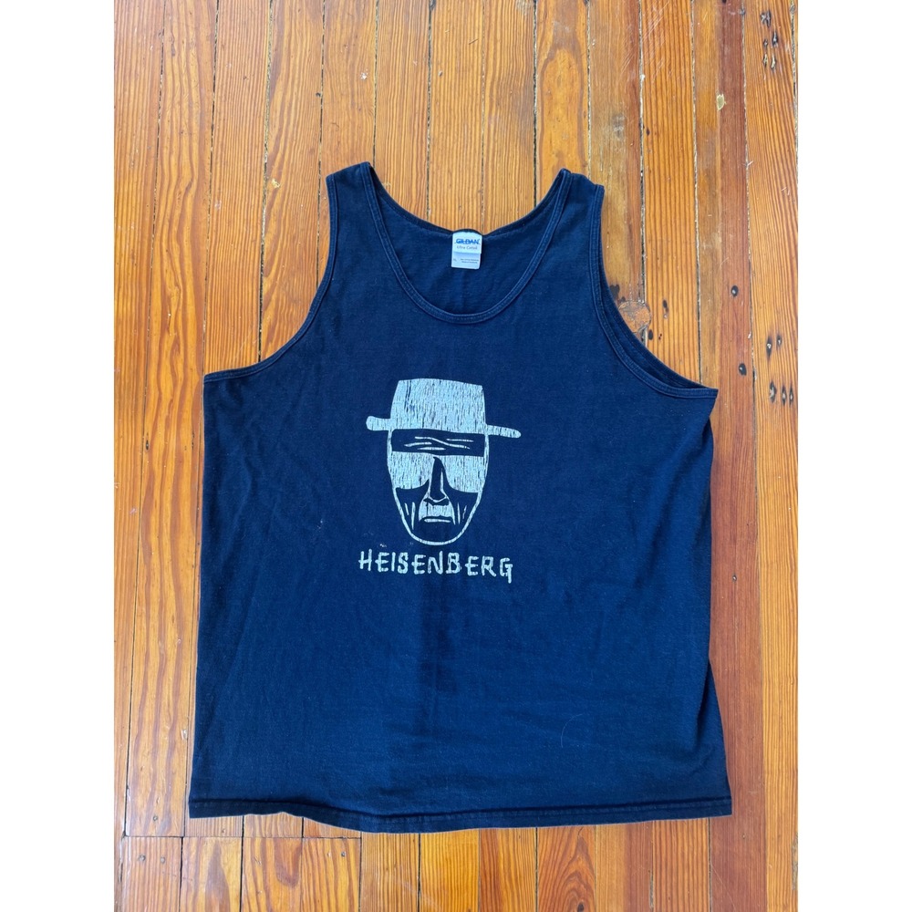 Gildan Breaking Bad Heisenberg Tank Top Mens XL Navy Blue Walter White Graphic